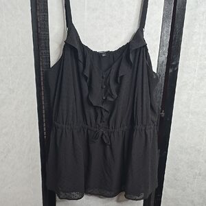 Elegant Black Ruffle Top